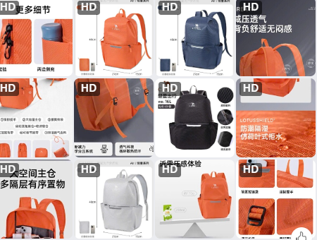 Balo gấp gọn CAMEL - 63601(Chốt hàng: trước 24h ngày 08/7)