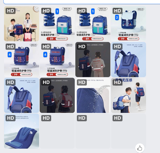 Balo chống gù QC-63617 (Chốt hàng: trước 24h ngày 09/7)