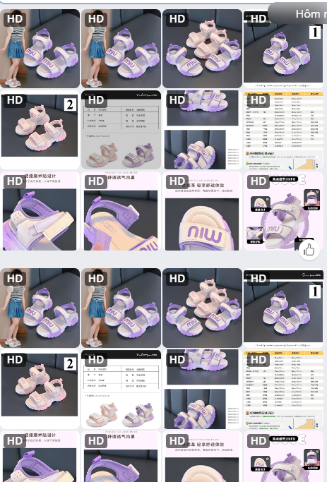 Sandal thể thao cho BG-63625(Chốt hàng: trước 24h ngày 09/7)