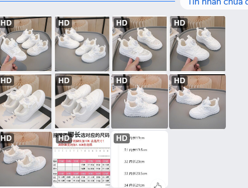 Giầy sneaker trắng cho bé -63630(Chốt hàng: trước 24h ngày 09/7)