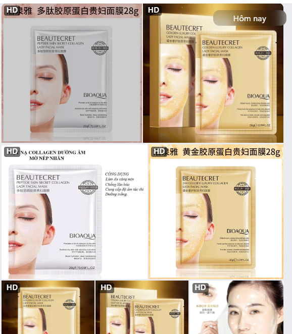 Set 20 mặt nạ thủy tinh collagen Đ21-63744(Chốt hàng: trước 24h ngày 12/7)