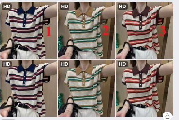 Áo polo kẻ nữ - 63991 (Chốt hàng: trước 24h ngày 18/7)