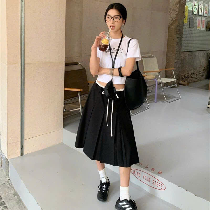 Mã sp: Chân váy xếp ly dáng dài CC–77865  (giao 409) ⏰ Chốt hàng: trước 24h ngày 10/9