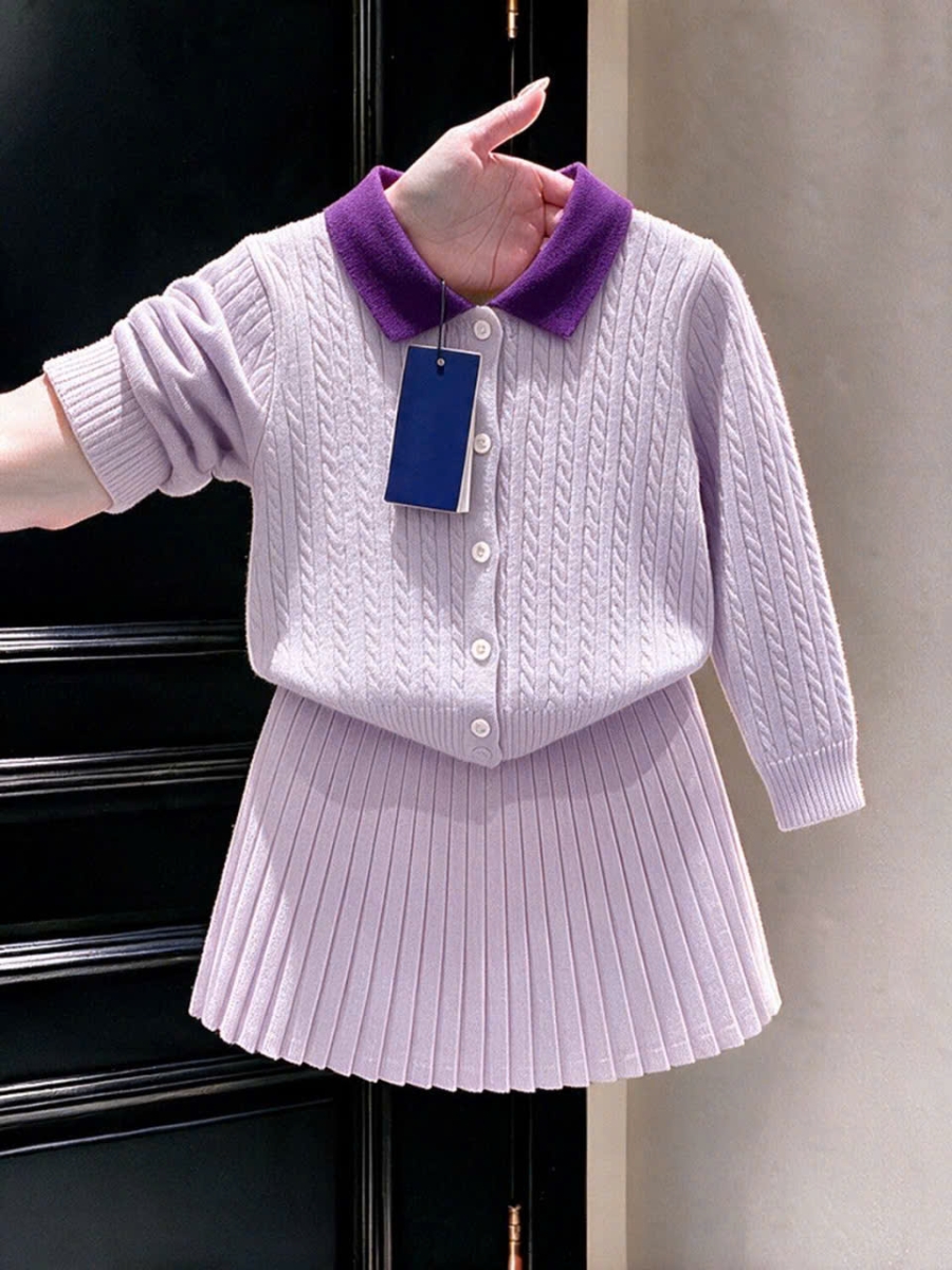 Mã sp: Set áo cardigan và chân váy bé gái – 79164 (giao 319) ⏰ Chốt hàng: trước 24h ngày 25/10