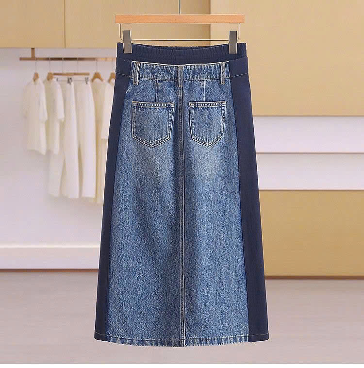 Mã sp: Chân váy jeans xẻ tà phối màu – 79187 (giao 349) ⏰ Chốt hàng: trước 24h ngày 26/10