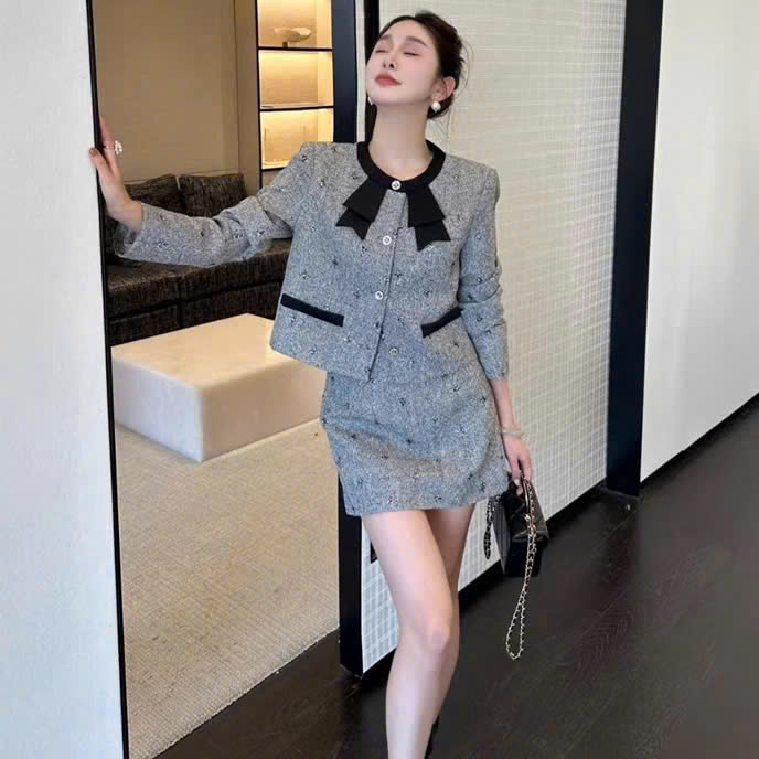 Mã sp: Set áo khoác dạ tweed kèm chân váy – 79246 (giao 339) ⏰ Chốt hàng: trước 24h ngày 27/10