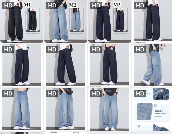 Mã sp: Quần jeans nam ống suông  -77905  (giao 235) ⏰ Chốt hàng: trước 24h ngày 11/9