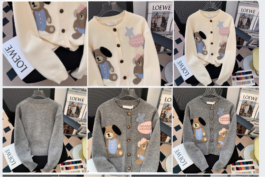 Mã sp: Áo cardigan len hình gấu – 77912 (giao 149) ⏰ Chốt hàng: trước 24h ngày 11/9