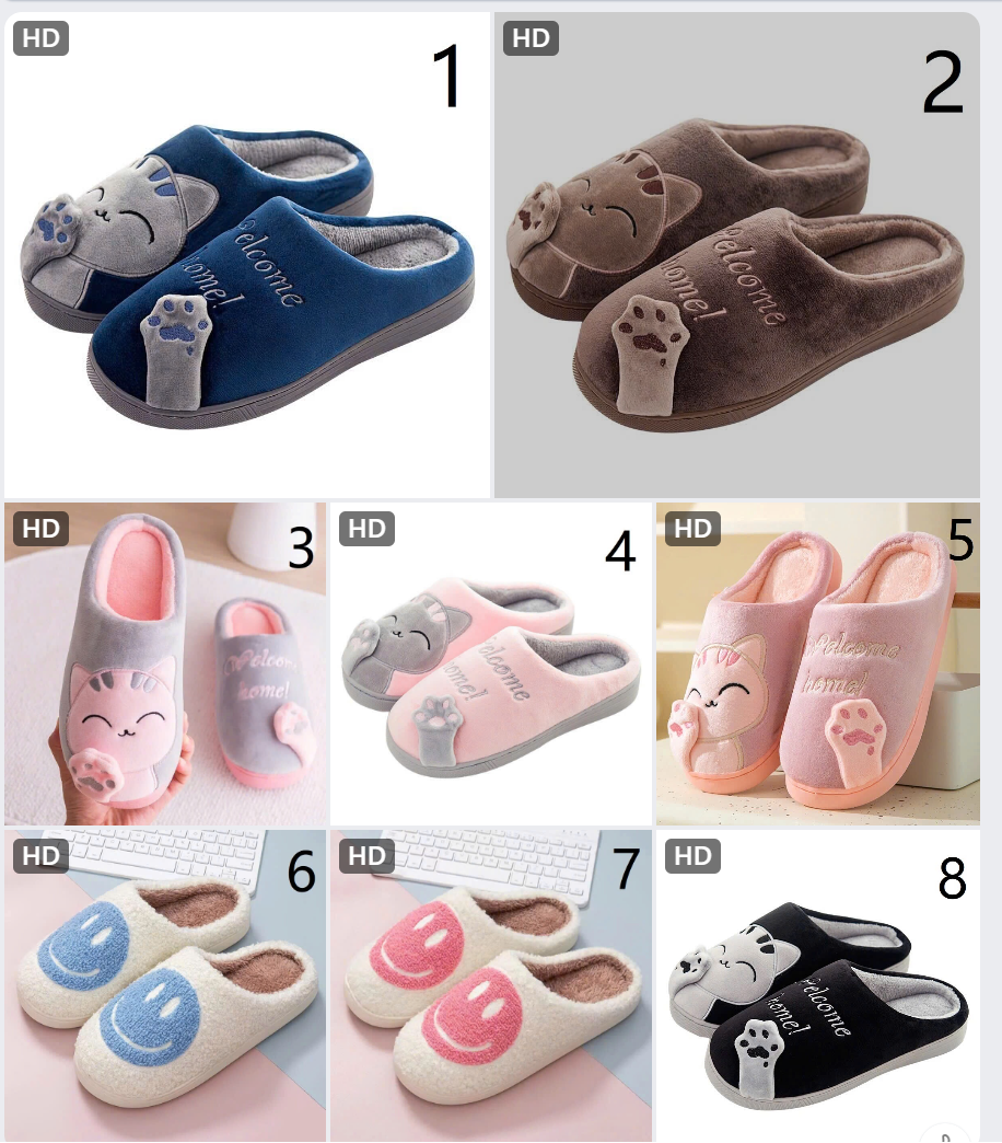 Mã sp: Dép bông hình mặt cười dễ thương –77939  (giao 99) ⏰ Chốt hàng: trước 24h ngày 12/9