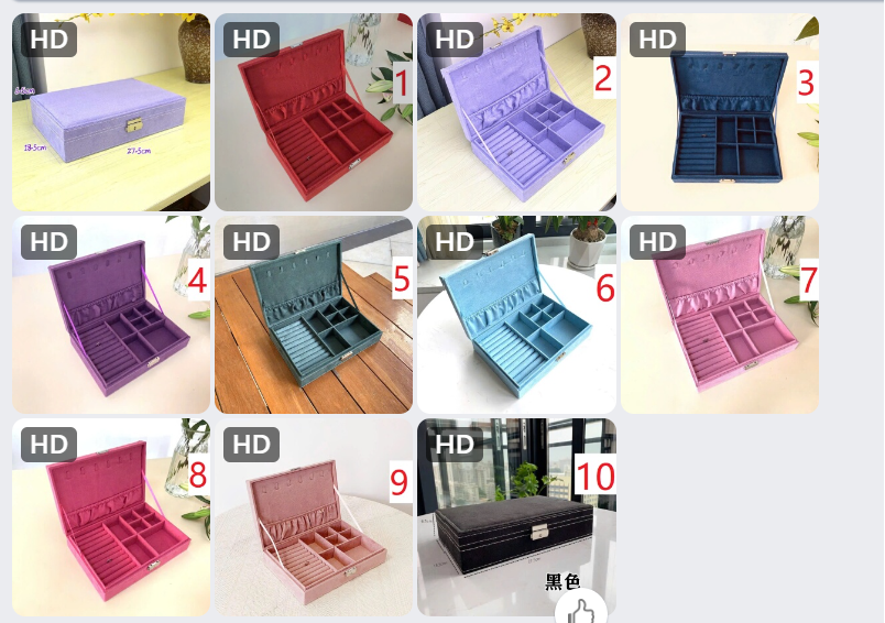 Mã sp: Hộp đựng trang sức nhung cao cấp -79123  (giao 199) ⏰ Chốt hàng: trước 24h ngày 24/10