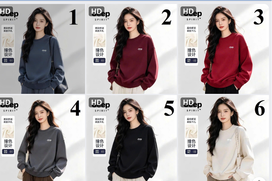 Mã sp: Áo nỉ dài tay Jeep Spirit –79215 (giao 199) ⏰ Chốt hàng: trước 24h ngày 26/10