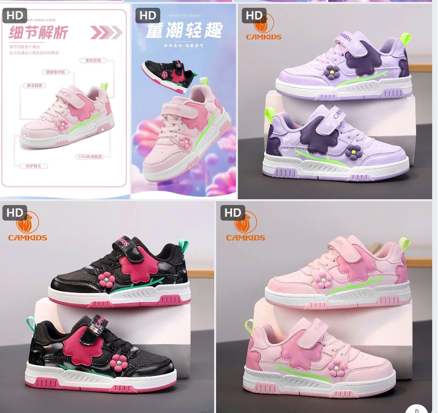 Mã sp: Giày thể thao bé gái đính hoa CAMKIDS – 79453 ( giao 169) ⏰ Chốt hàng: trước 24h ngày 28/10